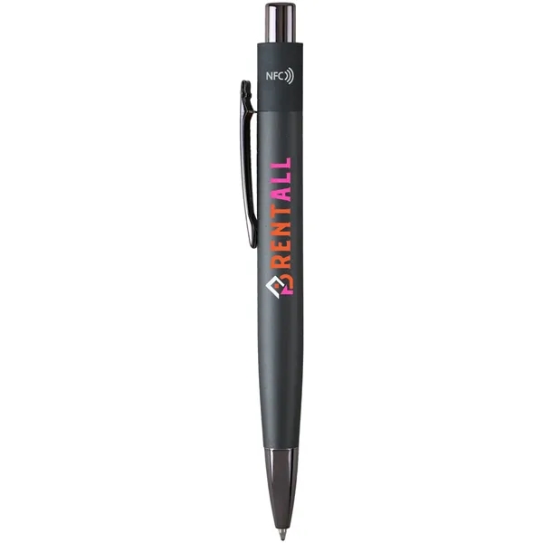 An executive metal ballpoint pen featuring quick-scan wireless data transfer technology,... from ASI 61966 HPG / Hub Pen