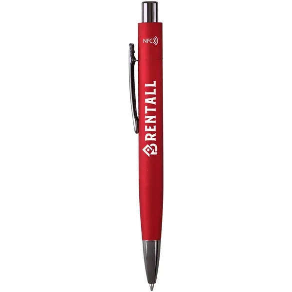 An executive metal ballpoint pen featuring quick-scan wireless data transfer technology,... from ASI 61966 HPG / Hub Pen