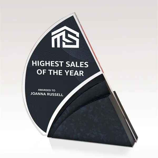 7" x 7 1/2" x 2" award with clear acrylic on... from ASI 93986 Visions/Awardcraft / Visions Awards