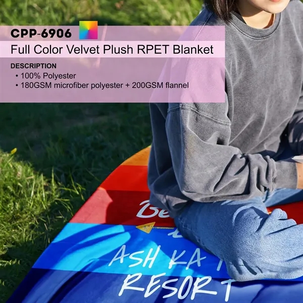 Beach Velvety Recycled Plush Blanket... from ASI 30208 A P Specialties / AP Specialties