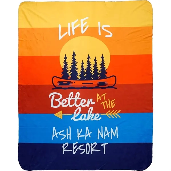 Floral Velvety Recycled Plush Blanket... from ASI 30208 A P Specialties / AP Specialties