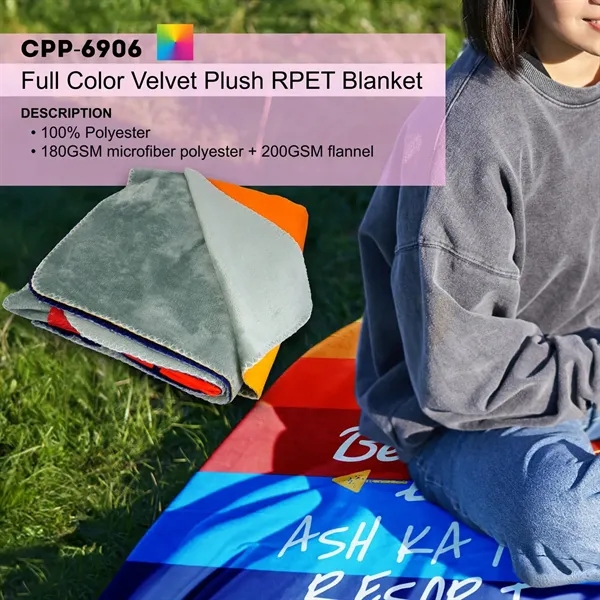 Soccer Velvety Recycled Plush Blanket... from ASI 30208 A P Specialties / AP Specialties