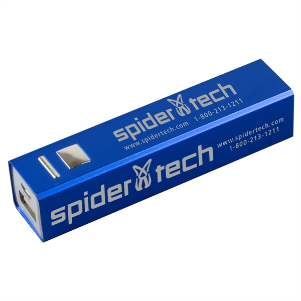 3 11/16" x 13/16" aluminum 2200mAh Powerbank and USB cable. Lithium... from ASI 62660 Innovation Line