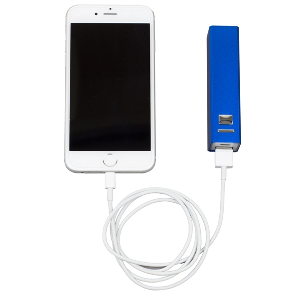 3 11/16" x 13/16" aluminum 2200mAh Powerbank and USB cable. Lithium... from ASI 62660 Innovation Line