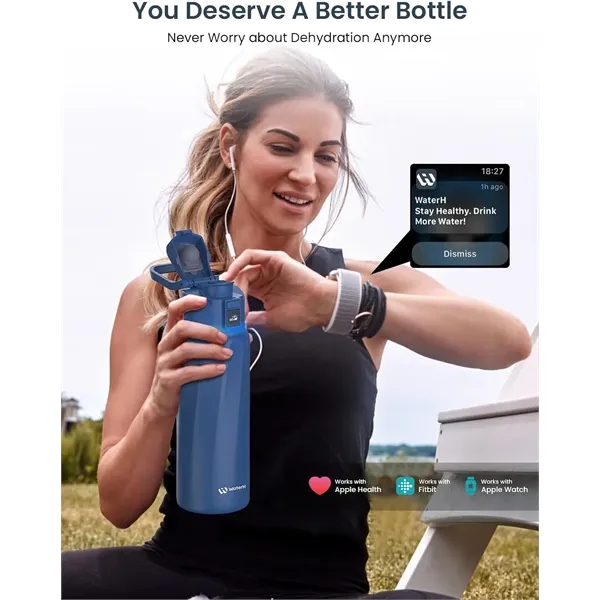 WaterH Smart Water Bottle, 24 oz, with custom laser engraving or... from ASI 72657 Active Life Promo / Active Life