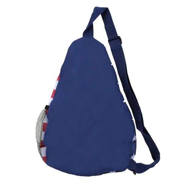 9" x 15" x 5" polyester sling backpack with zipper closure,... from ASI 37980 Bagworld