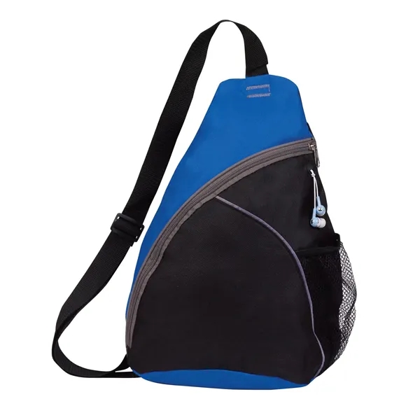 9" x 15" x 4.5" polyester sling backpack with front pocket,... from ASI 37980 Bagworld