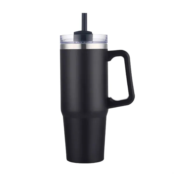 30 oz. Vacuum Stainless Steel Travel Mug w/ Handle & Straw... from ASI 39820 Opusline (Benmex)