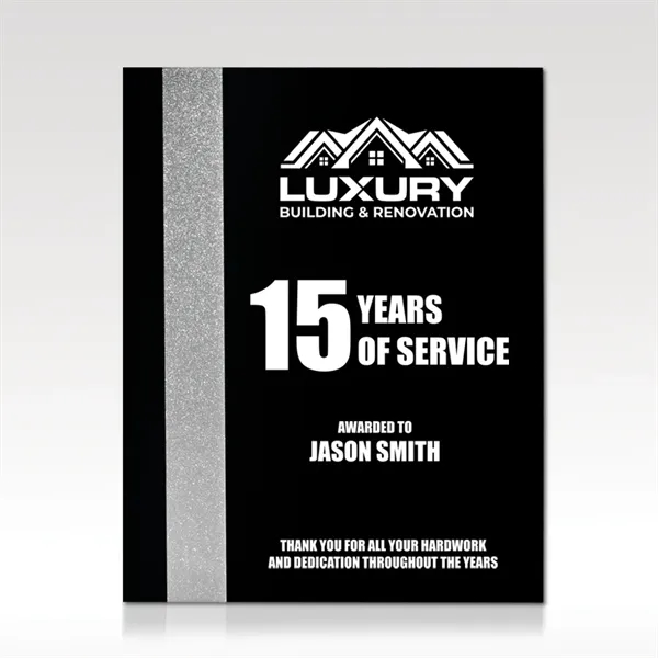 The Dichotomy features a gloss black wood panel divided by an... from ASI 93986 Visions/Awardcraft