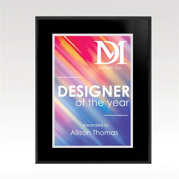 8" x 10" award plaque with black finished panel and aluminum... from ASI 93986 Visions/Awardcraft / Visions Awards