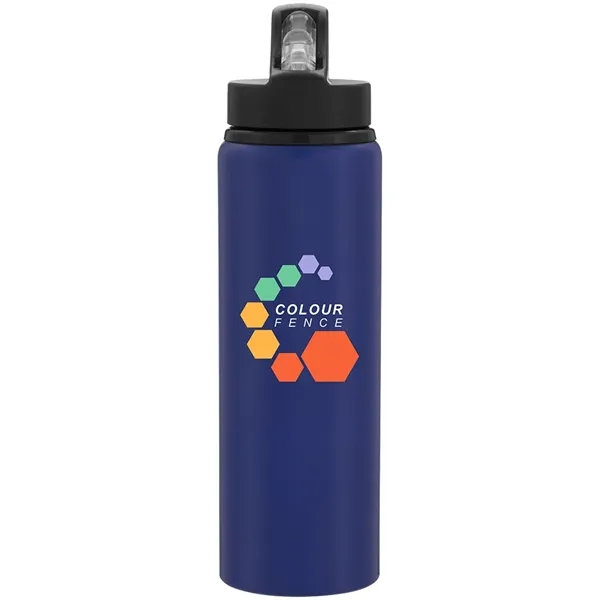 26 oz single wall aluminum bottle threaded lid, flip-up spout, straw,... from ASI 51197 ETS Express, LLC
