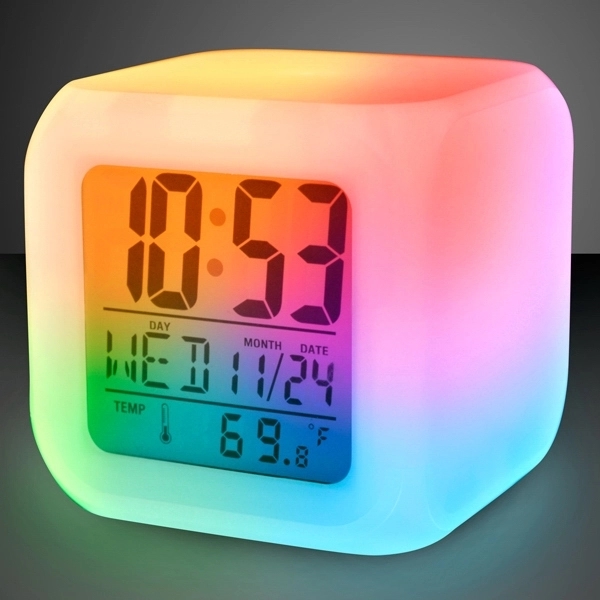 Blank or imprinted. Light up LED digital alarm clock.... from ASI 34194 ALightPromos / Alight Promotional Products