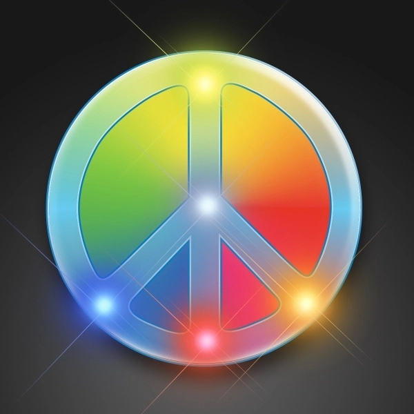 Blank or Imprinted. Circular peace sign flashing body light.... from ASI 34194 ALightPromos / Alight Promotional Products