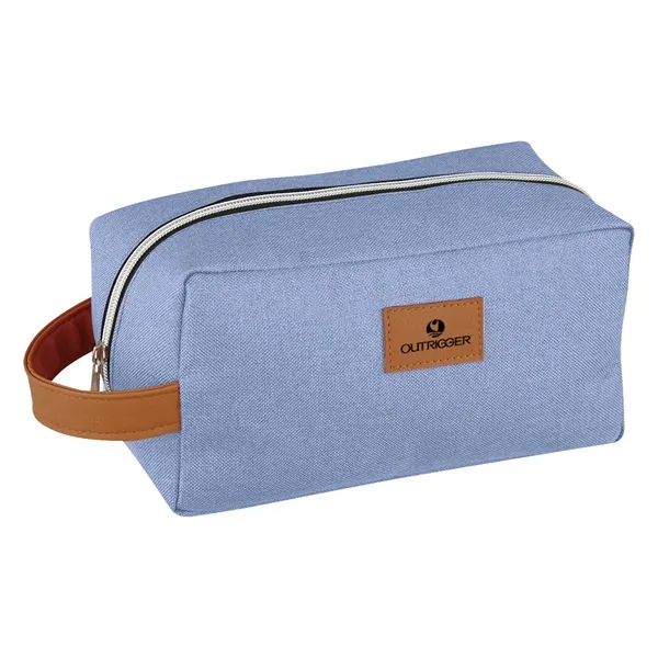 600 denier polyester heather toiletry bag with a zippered compartment and... from ASI 61125 Hit Promotional Products / Hit®
