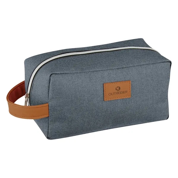 600 denier polyester heather toiletry bag with a zippered compartment and... from ASI 61125 Hit Promotional Products / Hit®