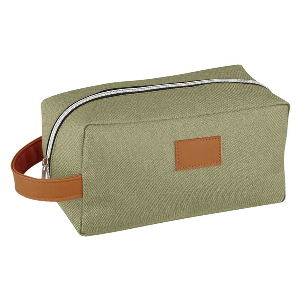 600 denier polyester heather toiletry bag with a zippered compartment and... from ASI 61125 Hit Promotional Products / Hit®