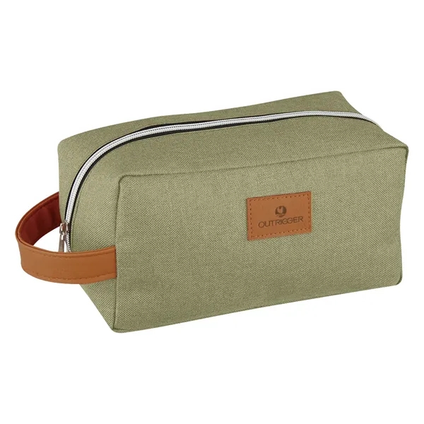 600 denier polyester heather toiletry bag with a zippered compartment and... from ASI 61125 Hit Promotional Products / Hit®