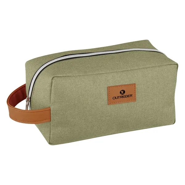 600 denier polyester heather toiletry bag with a zippered compartment and... from ASI 61125 Hit Promotional Products / Hit®