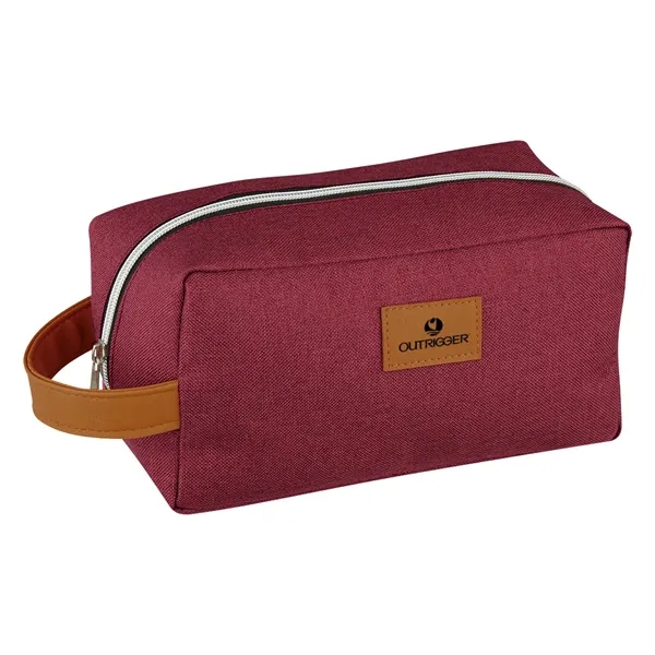600 denier polyester heather toiletry bag with a zippered compartment and... from ASI 61125 Hit Promotional Products / Hit®