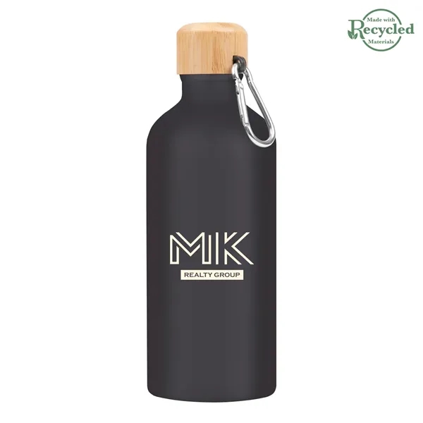 20 ounce aluminum bicycle bottle with bamboo wood lid and carabiner... from ASI 61125 Hit Promotional Products / Hit®