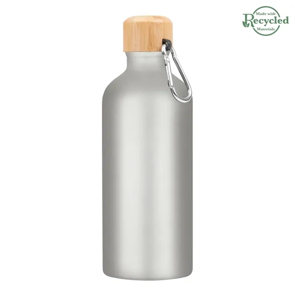 20 ounce aluminum bicycle bottle with bamboo wood lid and carabiner... from ASI 61125 Hit Promotional Products / Hit®