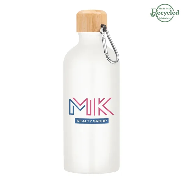 20 ounce aluminum bicycle bottle with bamboo wood lid and carabiner... from ASI 61125 Hit Promotional Products / Hit®