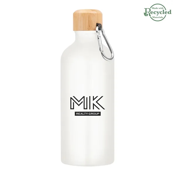 20 ounce aluminum bicycle bottle with bamboo wood lid and carabiner... from ASI 61125 Hit Promotional Products / Hit®