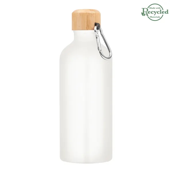 20 ounce aluminum bicycle bottle with bamboo wood lid and carabiner... from ASI 61125 Hit Promotional Products / Hit®