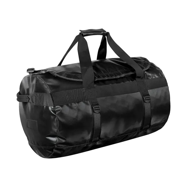 Gear bag with adjustable padded shoulder straps, zippered flap opening, multiple... from ASI 61125 Hit Promotional Products / Hit®