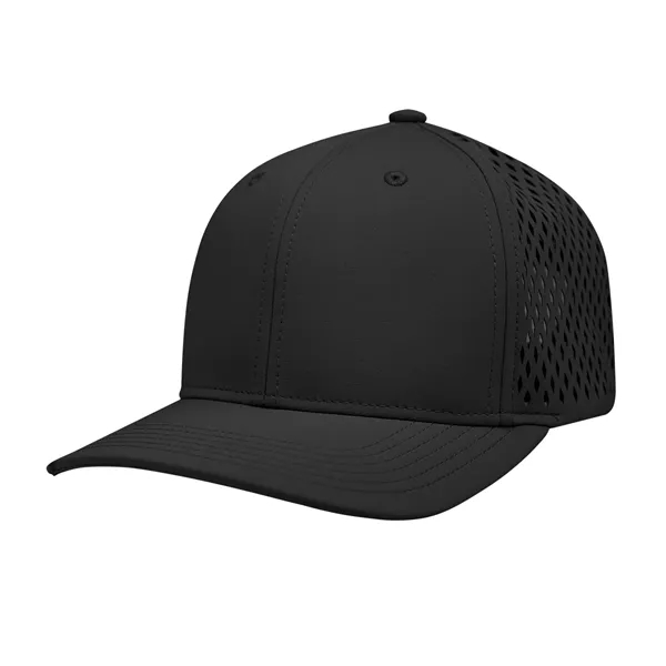 6 panel performance cap with adjustable self-material strap and sliding buckle.... from ASI 61125 Hit Promotional Products / Hit®