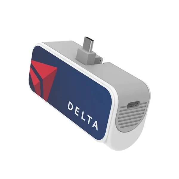 Portable charger with flip-up Type-C connector and 5,000mAh rechargeable battery.... from ASI 61125 Hit Promotional Products / Hit®