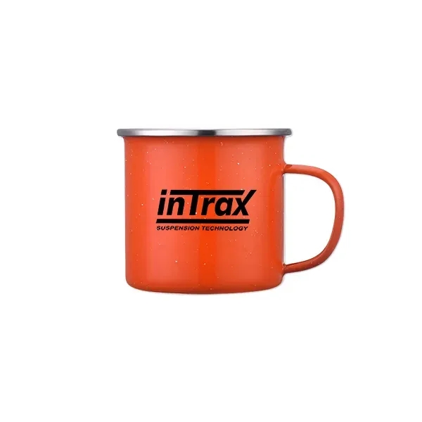 16 oz. enamel coated iron camping mug with stainless steel rim... from ASI 98360 WOWLine / WOWLine®