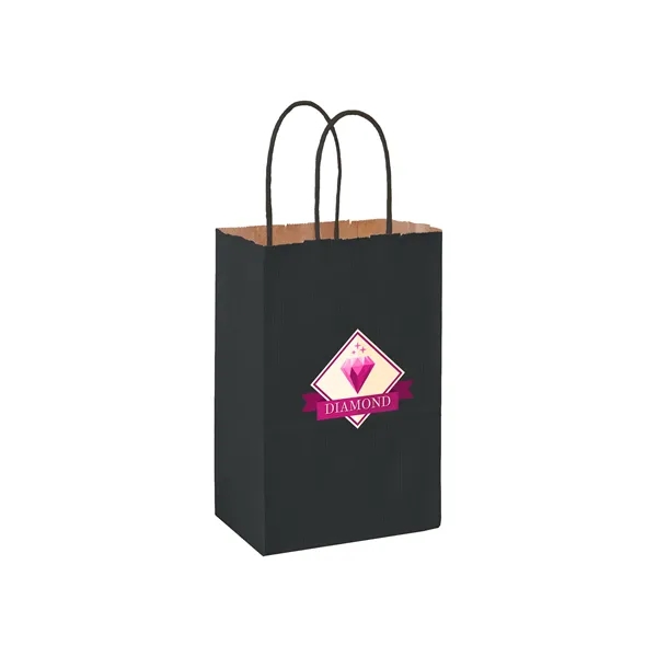5" x 3 1/2" x 8" matte Kraft paper shopping bag... from ASI 35290 American Ad Bag Co