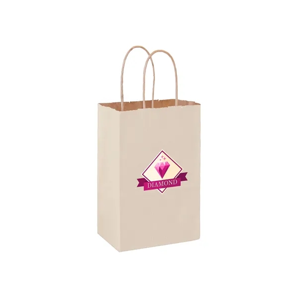 5" x 3 1/2" x 8" matte Kraft paper shopping bag... from ASI 35290 American Ad Bag Co