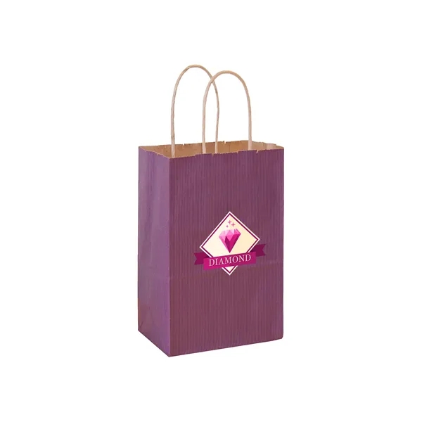 5" x 3 1/2" x 8" matte Kraft paper shopping bag... from ASI 35290 American Ad Bag Co