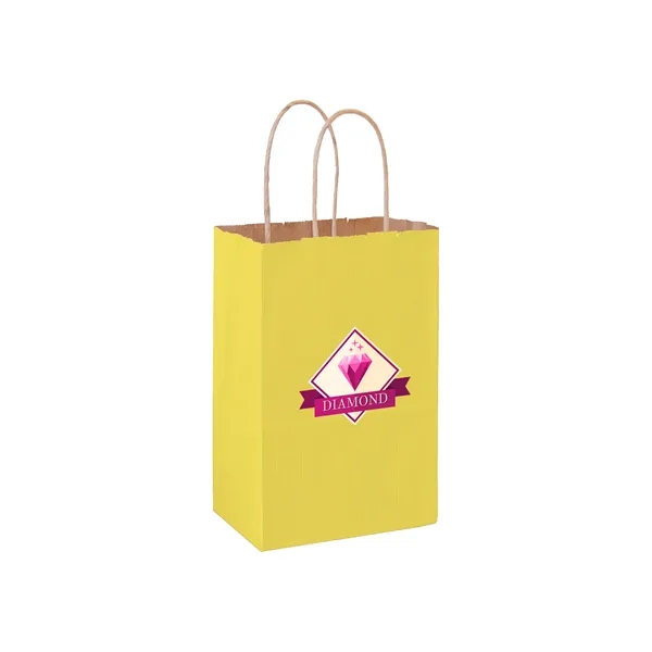 5" x 3 1/2" x 8" matte Kraft paper shopping bag... from ASI 35290 American Ad Bag Co