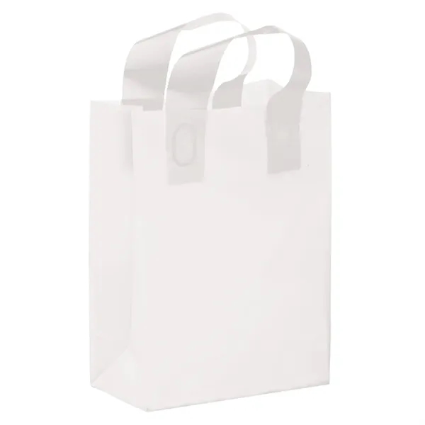8" x 4" x 11" color-frosted HDPE plastic shopping bag with... from ASI 35290 American Ad Bag Co