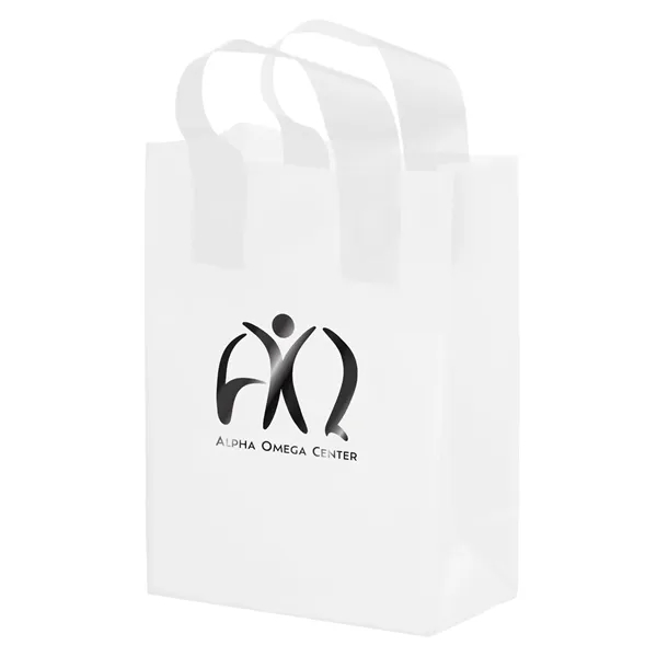 10" x 13" rectangular color frosted HDPE plastic bag with gusset,... from ASI 35290 American Ad Bag Co