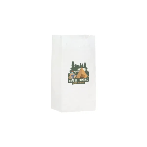 White kraft bag with full color imprint.... from ASI 35290 American Ad Bag Co
