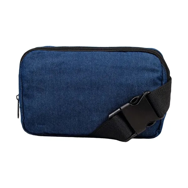 Pre-Consumer Recycled Denim Cross Body Bag with Adjustable Strap.... from ASI 35290 American Ad Bag Co
