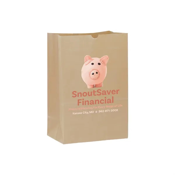 Natural kraft bag with full color imprint.... from ASI 35290 American Ad Bag Co