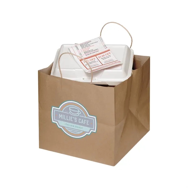 Natural Kraft shopper bag with twisted paper handles.... from ASI 35290 American Ad Bag Co