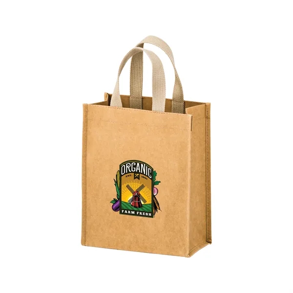 8" x 5" x 10" Kraft paper washable grocery tote with... from ASI 35290 American Ad Bag Co