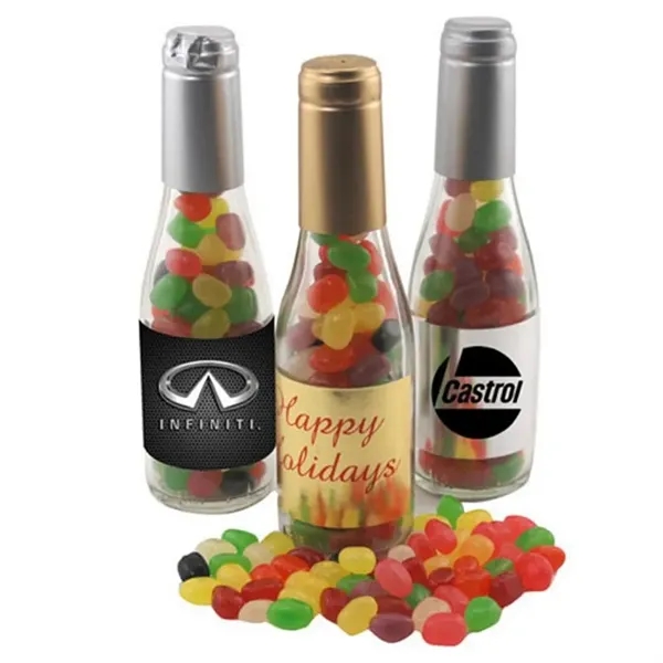 8" champagne bottle filled with jelly beans.... from ASI 44900 NC Custom (CI/Lanco)