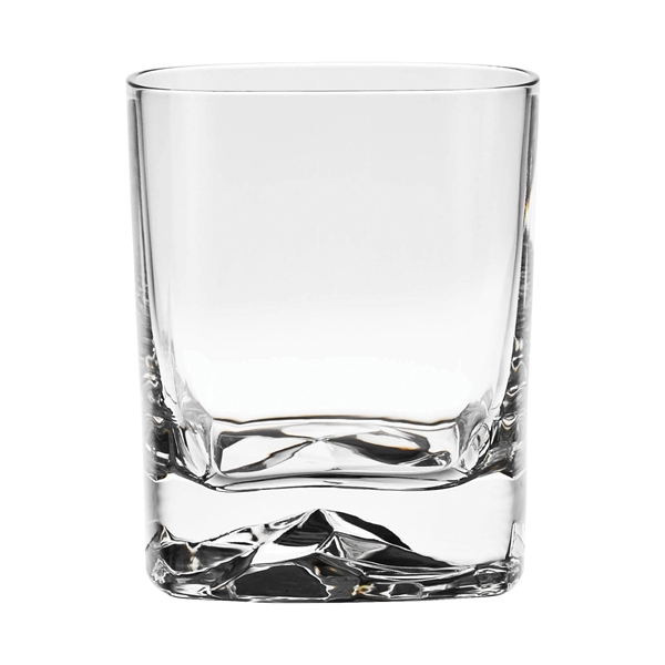 13.5 ounce square on the rocks glass with glacier molded bottom.... from ASI 71920 Moderne Glass Company Inc