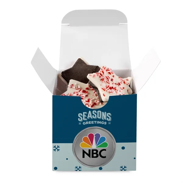 Peppermint bark packaged in a fully customizable box.... from ASI 44900 NC Custom (CI/Lanco)
