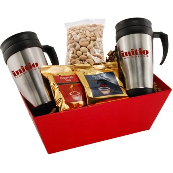 Tray with 2 mugs, coffee, tea and cashews.... from ASI 44900 NC Custom (CI/Lanco)