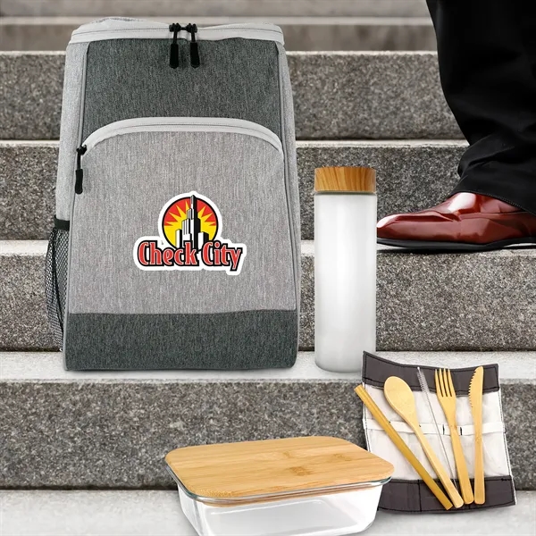 BAY COOLER BACKPACK GLASS LUNCH SET... from ASI 30208 A P Specialties / AP Specialties