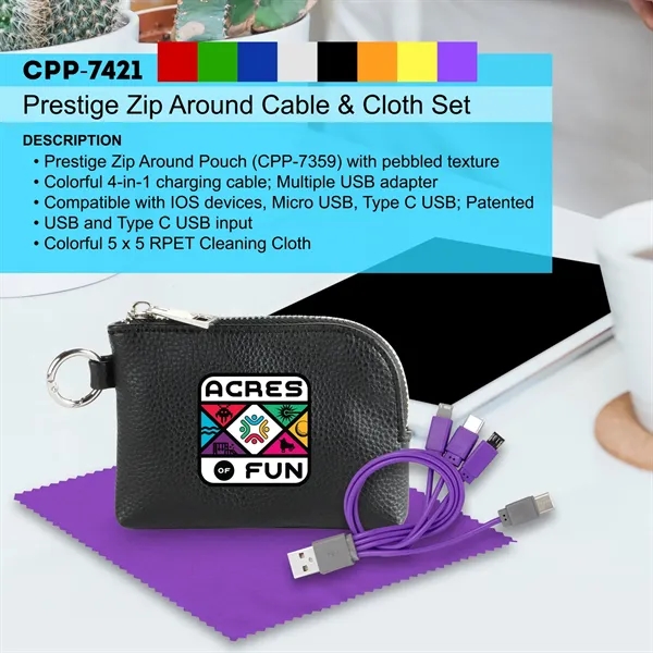Prestige Zip Around Cable & Cloth Set... from ASI 30208 A P Specialties / AP Specialties