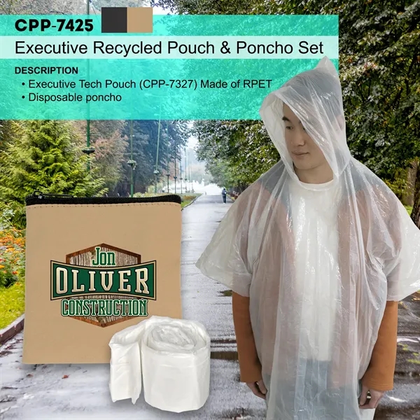 Executive Recycled Pouch & Poncho Set... from ASI 30208 A P Specialties / AP Specialties